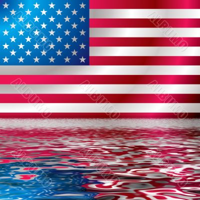 US flag wave