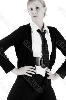 Business woman in fashion pose