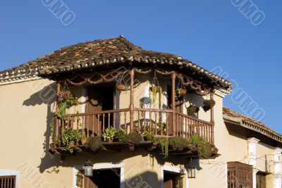 Balcony in the old house