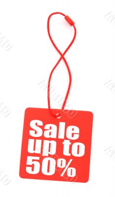 price tag on white