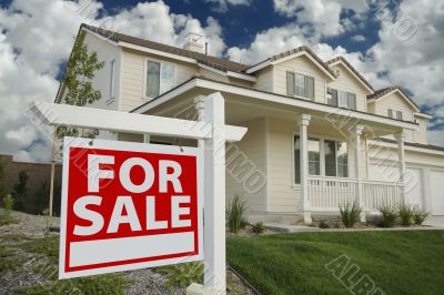 Home For Sale Sign & New Home