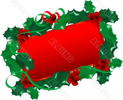 Card with holly
