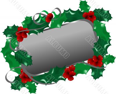 Card with holly
