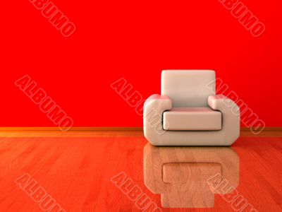 Interior of a living room. 3D image.