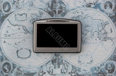 GPS on antique map