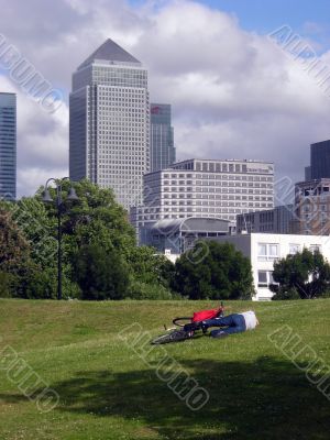 Resting on the grass