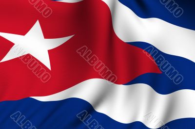 Rendered Cuban Flag