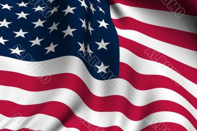 Rendered American Flag