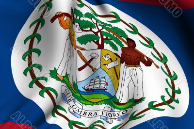 Rendered Belizean Flag