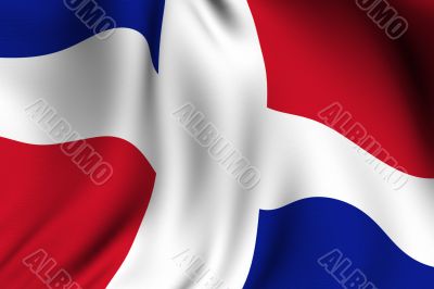 Rendered Dominican Republic Flag