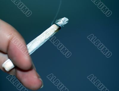 Smoking A Roll-Up