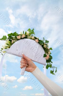 Bouquet in hand