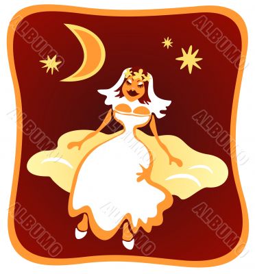 bride on a cloud