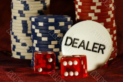 Dice and player chips