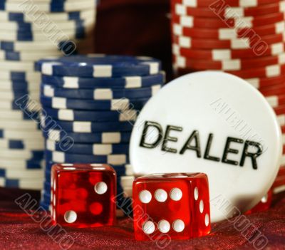 Dice and player chips