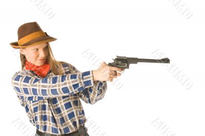Cowgirl with a gun