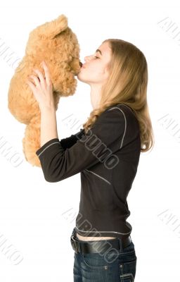 Girl with a Teddy bear