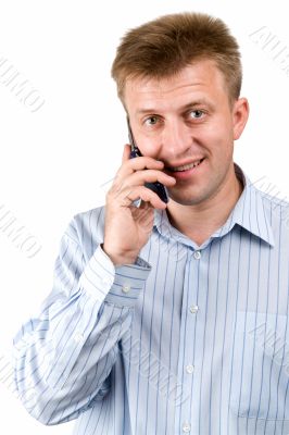 man with mobile phone