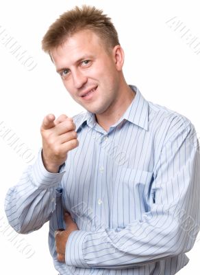 Man pointing at you