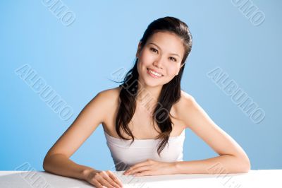 attractive sensual looking asian woman