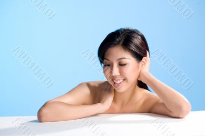 attractive sensual looking asian woman