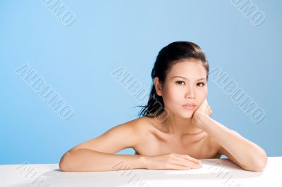 attractive sensual looking asian woman
