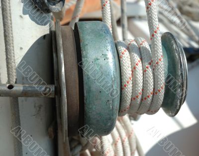 Old boat winch