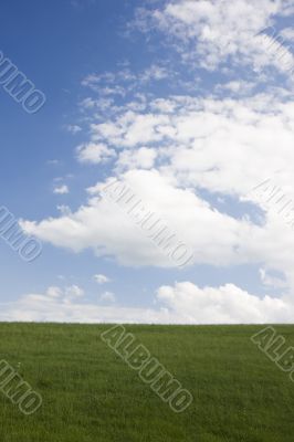 meadow and clouds