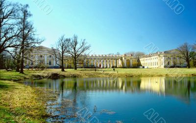 Old palace near the pond