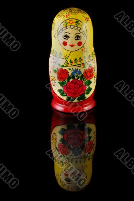 matreshka one on black glass