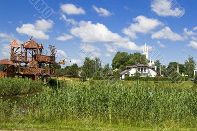 Park for the rest in the Lithuanian village