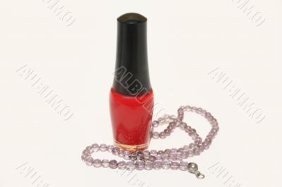 Nail polish and necklace