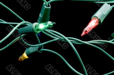 garland on black closeup