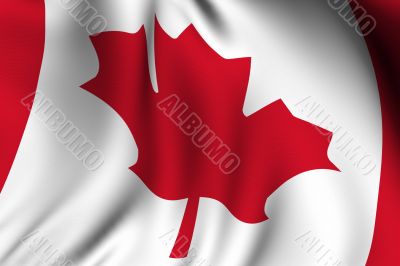 Rendered Canadian Flag