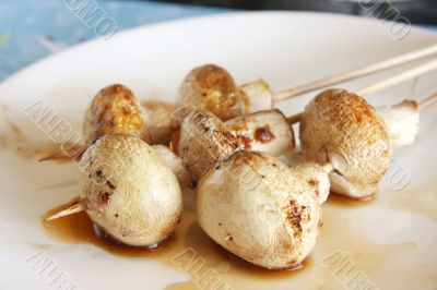 Grilled mushrooms