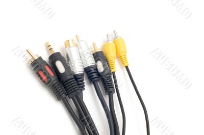 colorful tv cable closeup