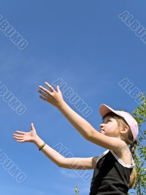 girl in pink cap