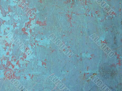 blue paint peeling off