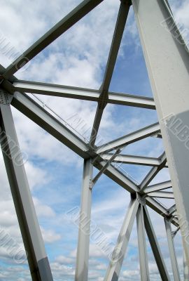 metal construction on blue sky