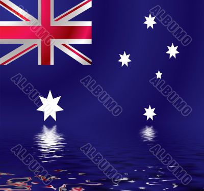Australian flag water