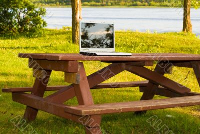 Laptop In The Park