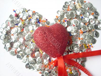 Heart and spangles