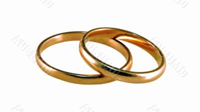 Golden wedding rings