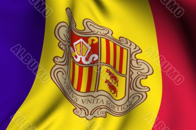 Rendered Andorran Flag