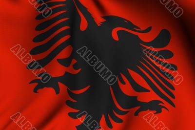 Rendered Albanian Flag