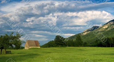 old house on the field