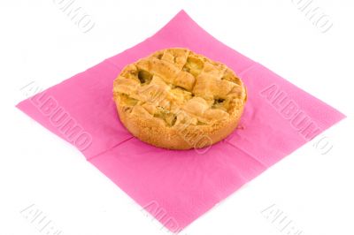 apple pie on pink
