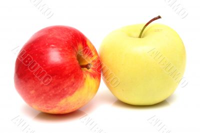 Red and yellow apples