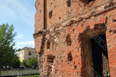 Museum - panorama Stalingrad fight - The destroyed mill. Volgograd. Russia.