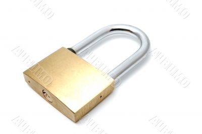 Padlock on a white background